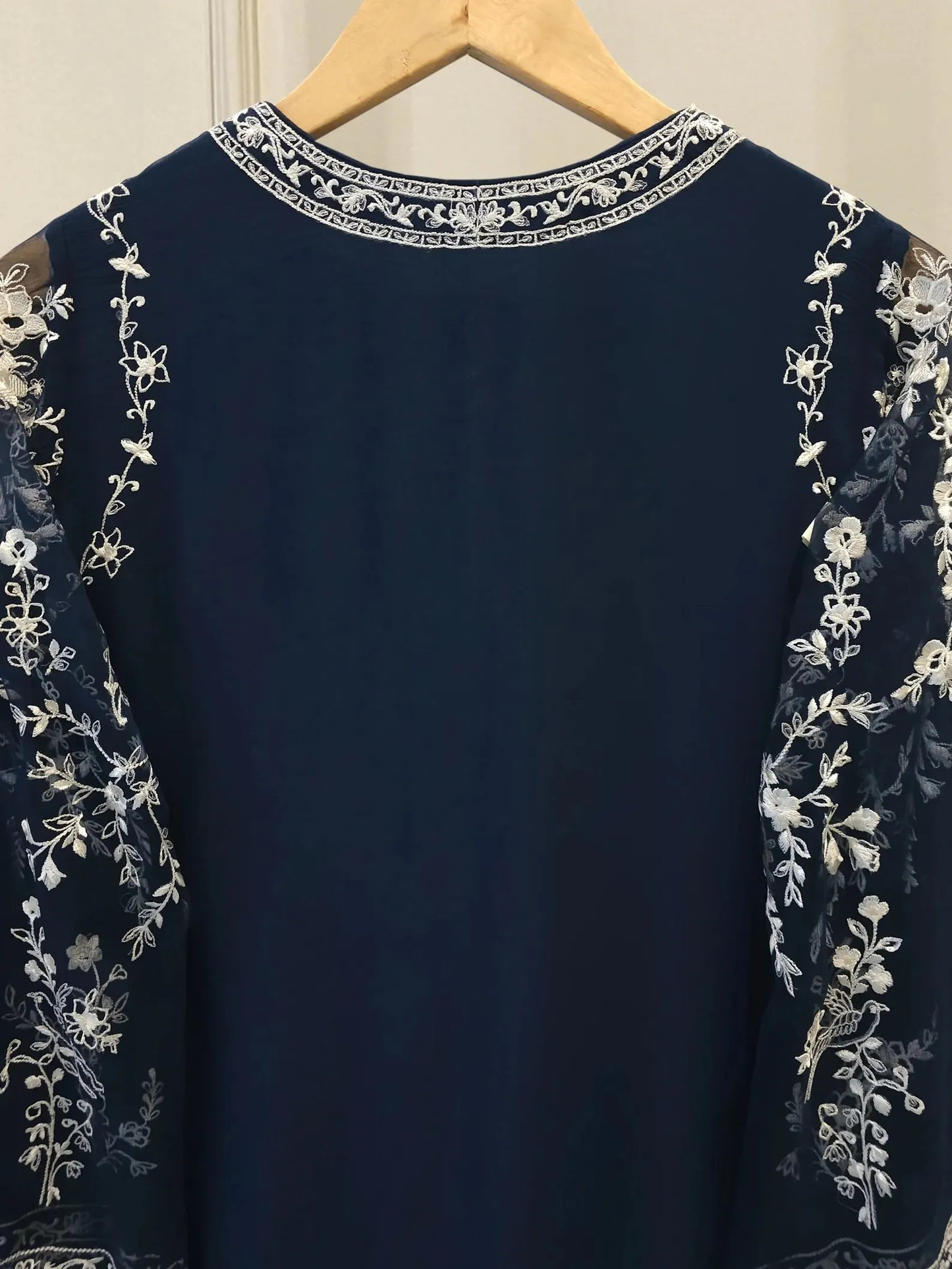 Aghanoor Pure Chiffon Embroidered 3 Piece Suit