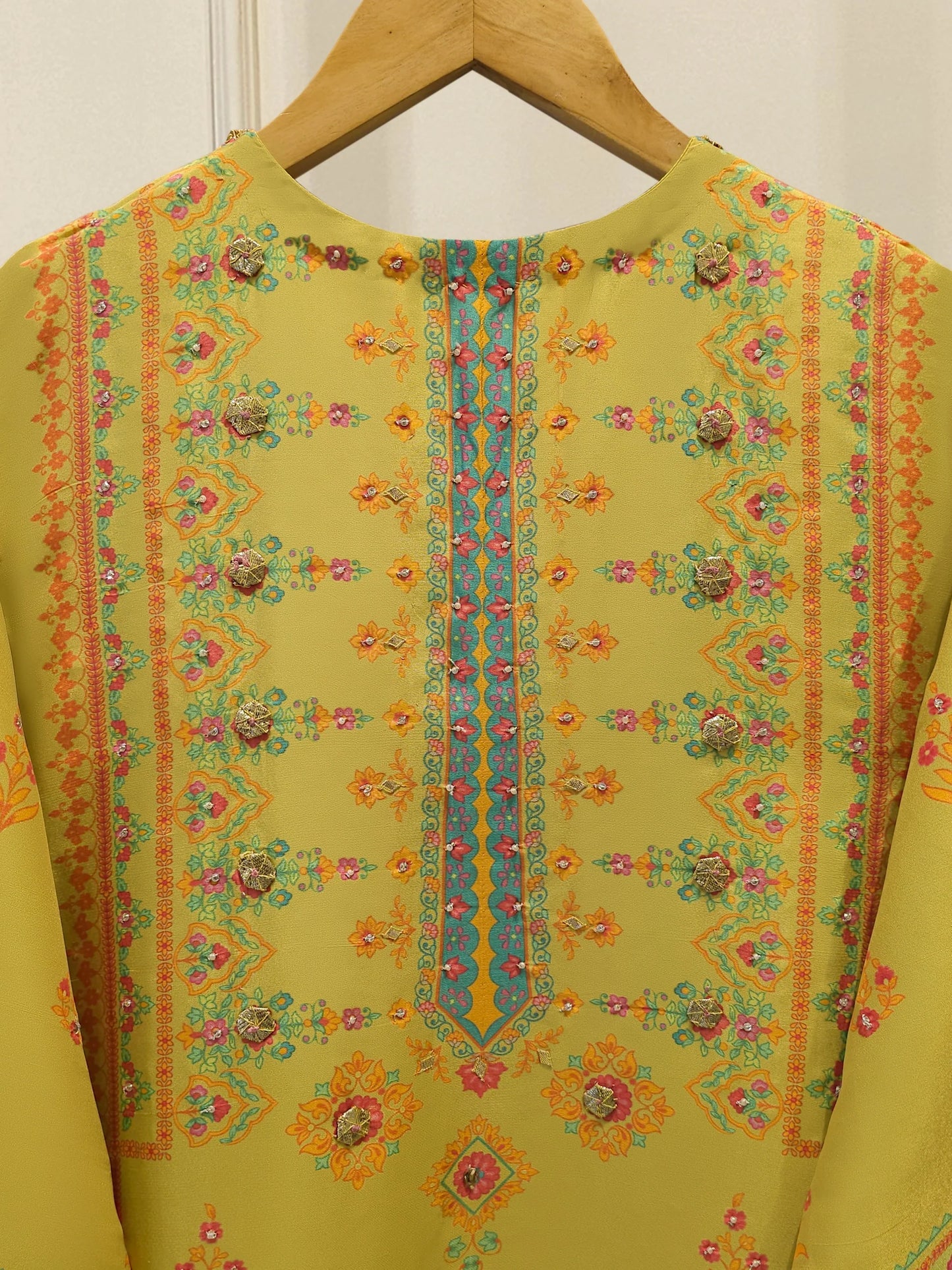 Aghanoor 100% Pure Raw Silk Embroidered 3 Piece Suit