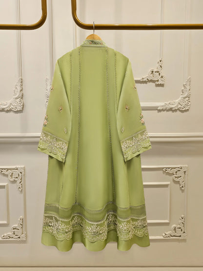 Aghanoor Embroidered Cotton Net Frock Style 3 Piece Suit
