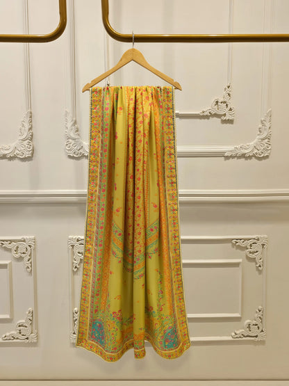 Aghanoor 100% Pure Raw Silk Embroidered 3 Piece Suit