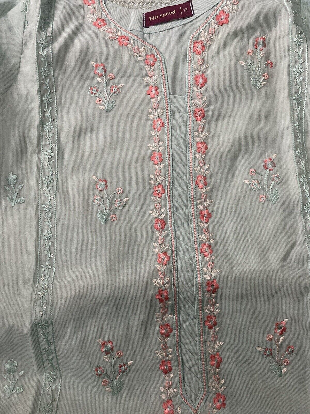 Bin Saeed Embroidered Lawn 3 Piece Suit