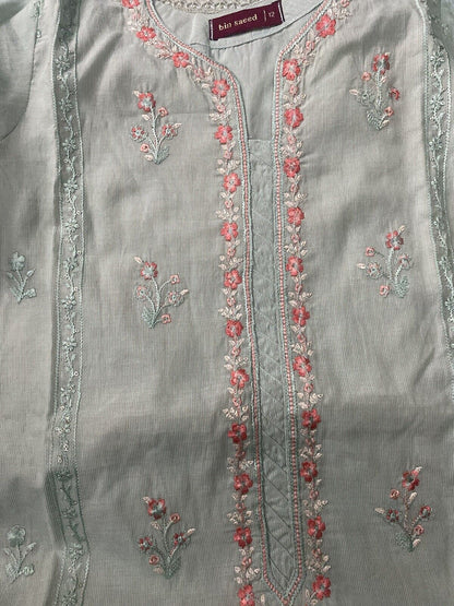 Bin Saeed Embroidered Lawn 3 Piece Suit