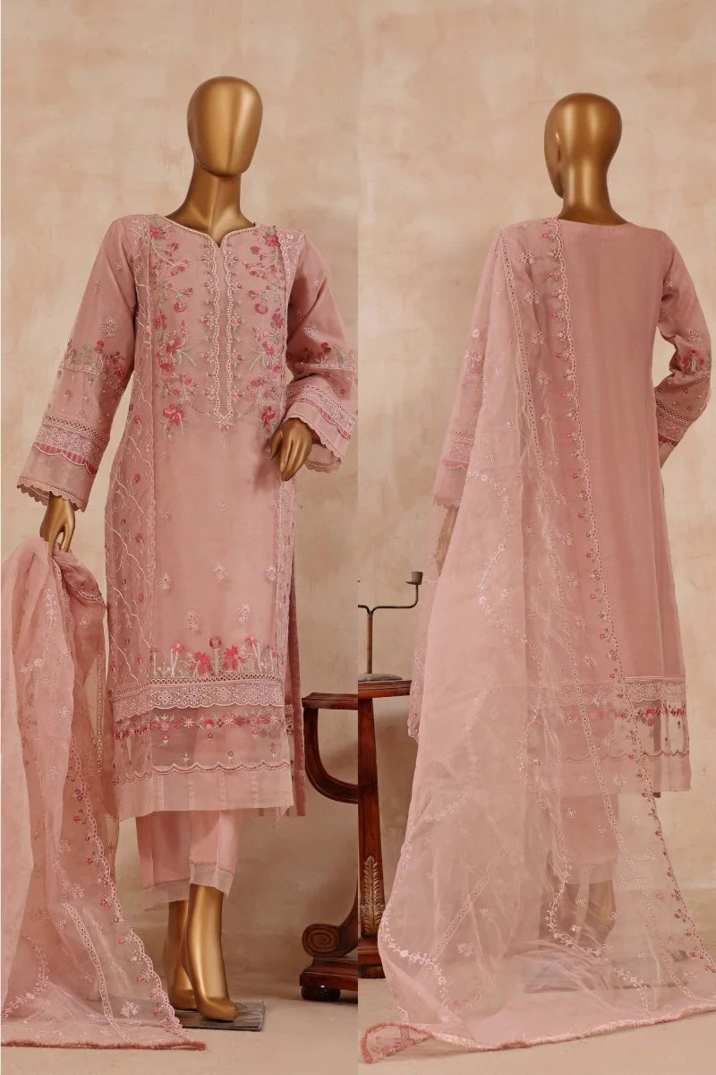 Sadabahar Embroidered Organza 3 Piece Suit