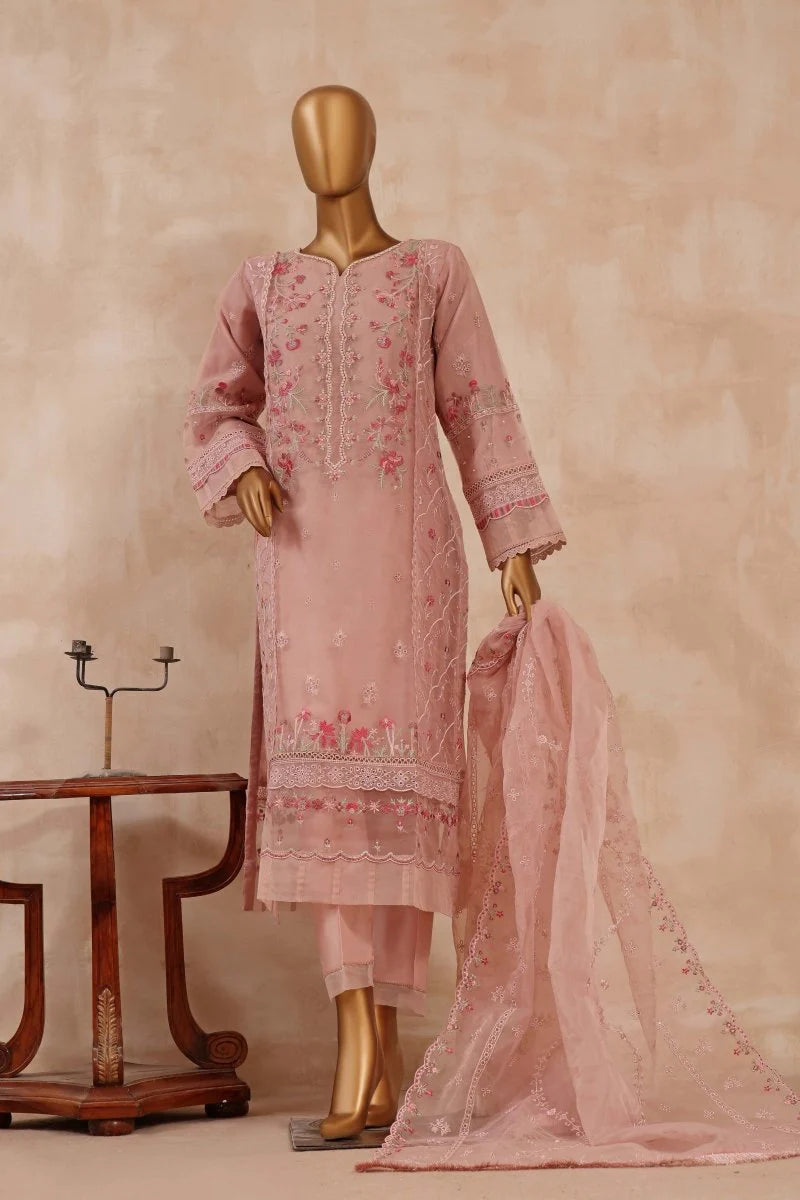 Sadabahar Embroidered Organza 3 Piece Suit