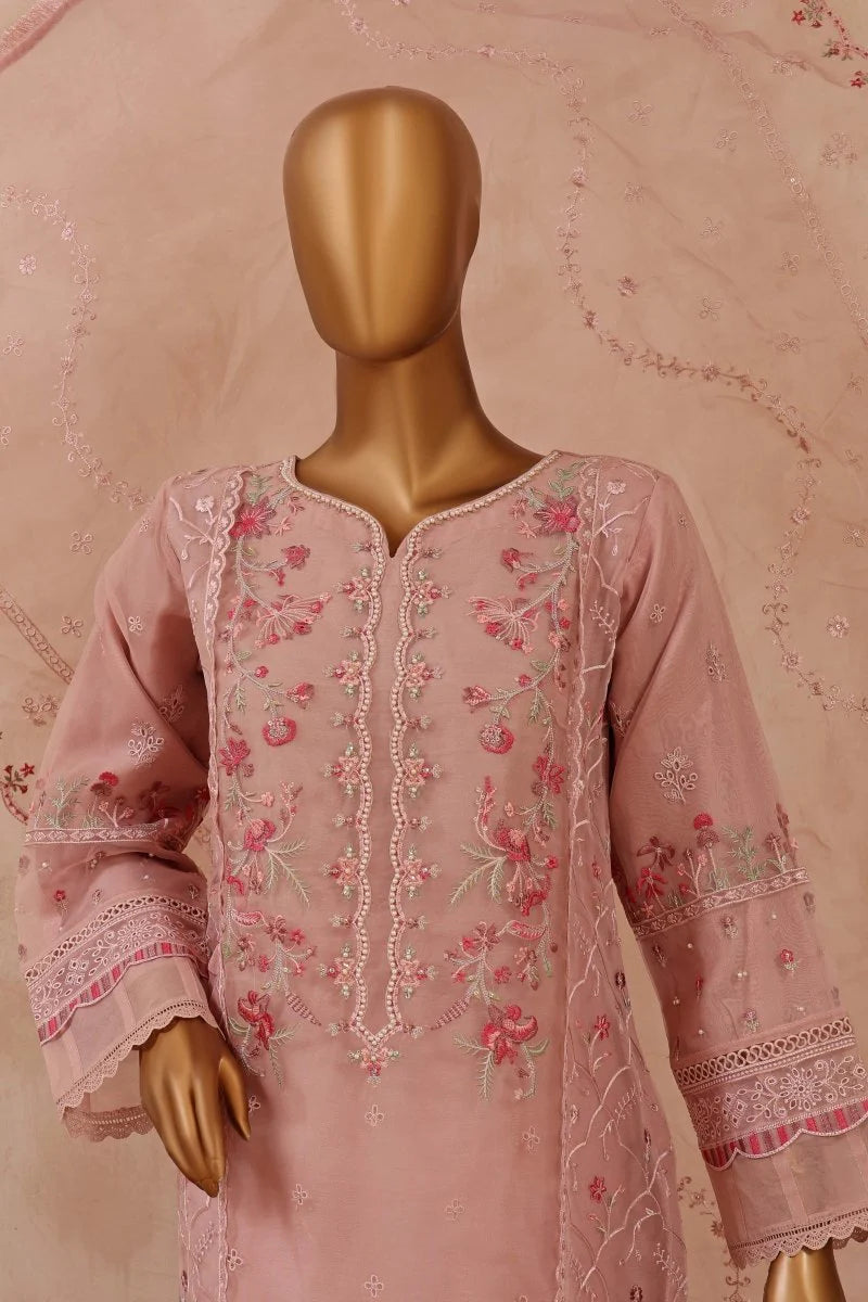 Sadabahar Embroidered Organza 3 Piece Suit