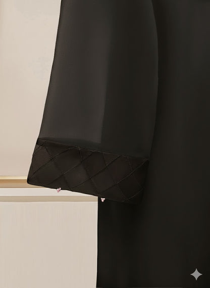 AGHANOOR PURE CHIFFON EMBROIDERED SHIRT AND SILK PANT