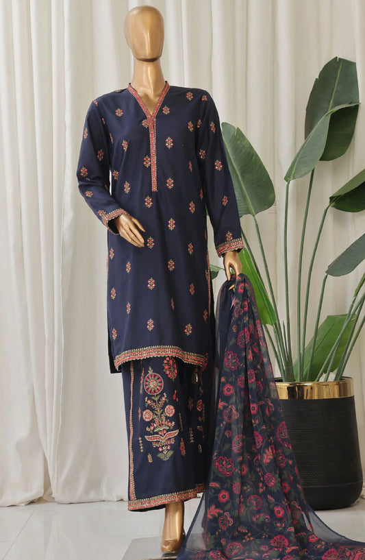 Bin Saeed Embroidered Festive Formal Cambric Lawn 3 Piece
