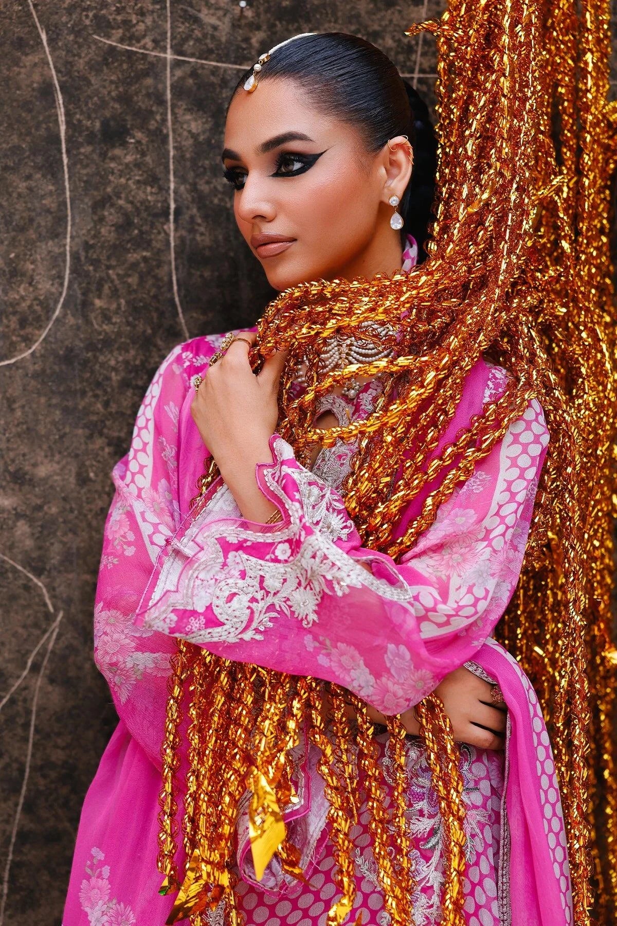 CHARIZMA VASAL READY TO WEAR LUXURY EMBROIDERED CHIFFON 3 PIECE
