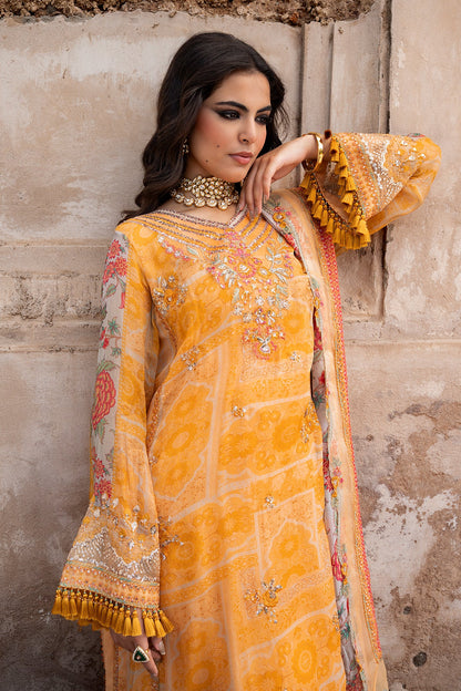 CHARIZMA VASAL LUXURY EMBROIDERED CHIFFON 3 PIECE-VOL-1-ORANGE