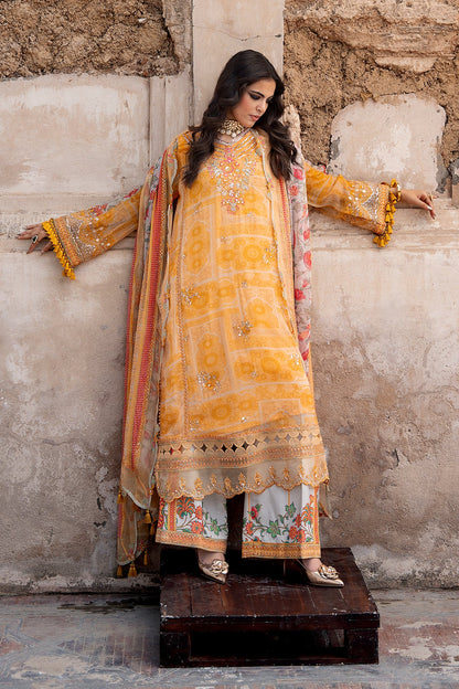 CHARIZMA VASAL LUXURY EMBROIDERED CHIFFON 3 PIECE-VOL-1-ORANGE